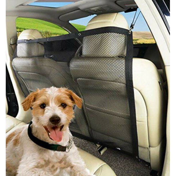 Ehfomius Dog Car Barrier Vehicle Pet Barrier Backseat Mesh Dog Car Divider Net with Adjusting Rope and Hook