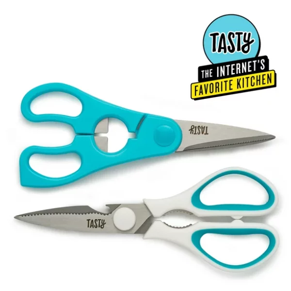 Tasty Heavy Duty Stainless Steel Kitchen Shears Set, Tasty Blue, 2 Piece