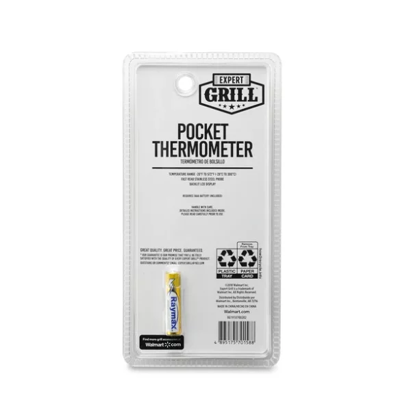 Expert Grill Pocket Digital Instant Read Meat Grilling Thermometer