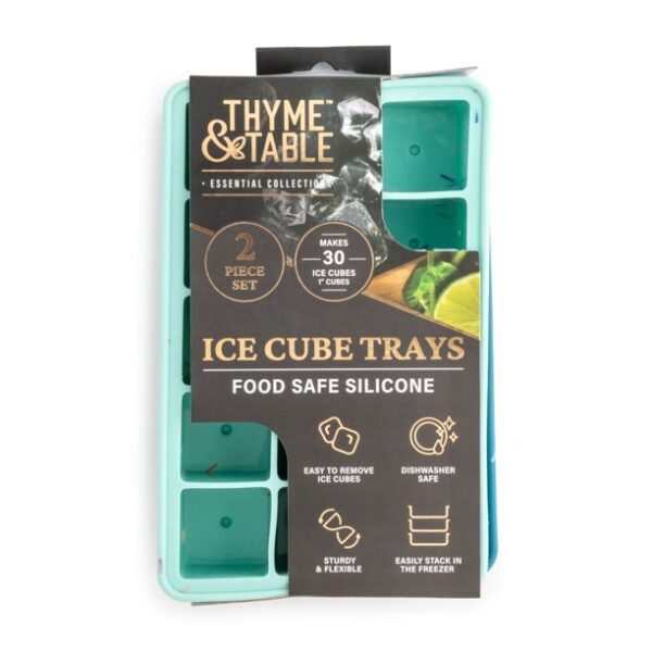 Thyme & Table Silicone Ice Cube Tray, 2-Piece Set