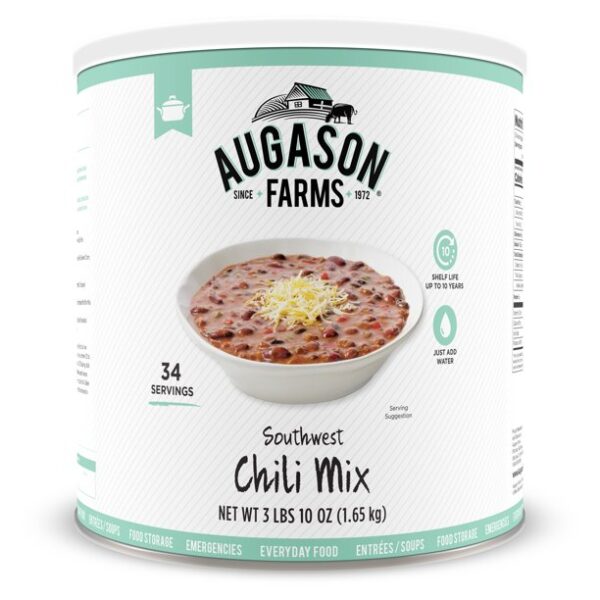 Augason Farms Southwest Chili Mix Certified Gluten Free Emergency Food Storage Everyday Meal Prep No. 10 Can