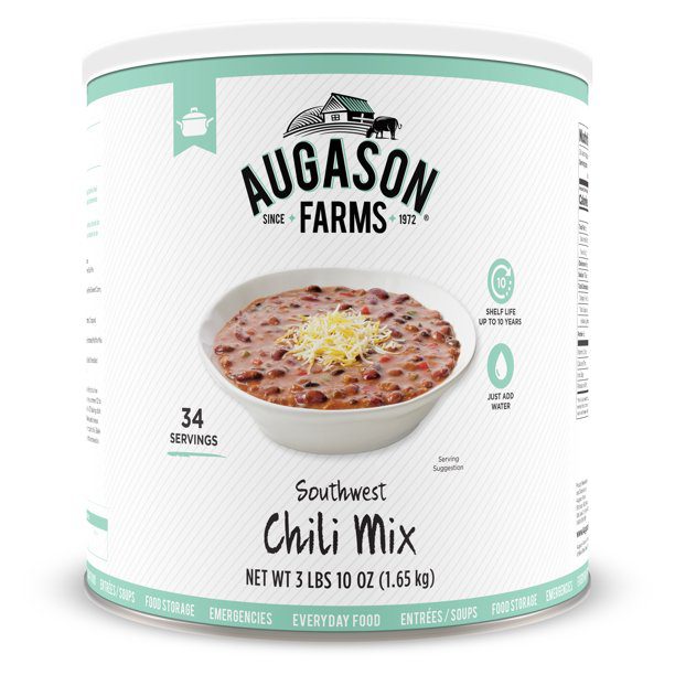 Augason Farms Southwest Chili Mix Certified Gluten Free Emergency Food Storage Everyday Meal Prep No. 10 Can