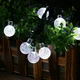 21ft 30LED Solar Fairy Lights Outdoor White Crystal Ball Lights for Home Fence Garden Yard Patio Decorations