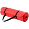 BalanceFrom All-Purpose 1/2-Inch High Density Foam Exercise Yoga Mat Anti-Tear with Carrying Strap, Red