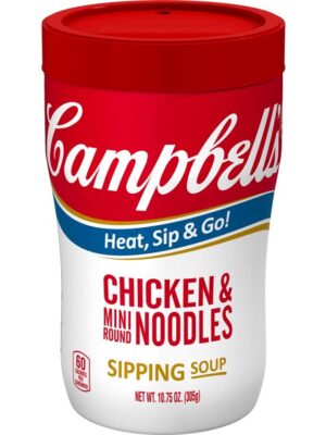 Campbell's Chicken & Mini Round Noodles Sipping Soup, 10.75 oz. Cup