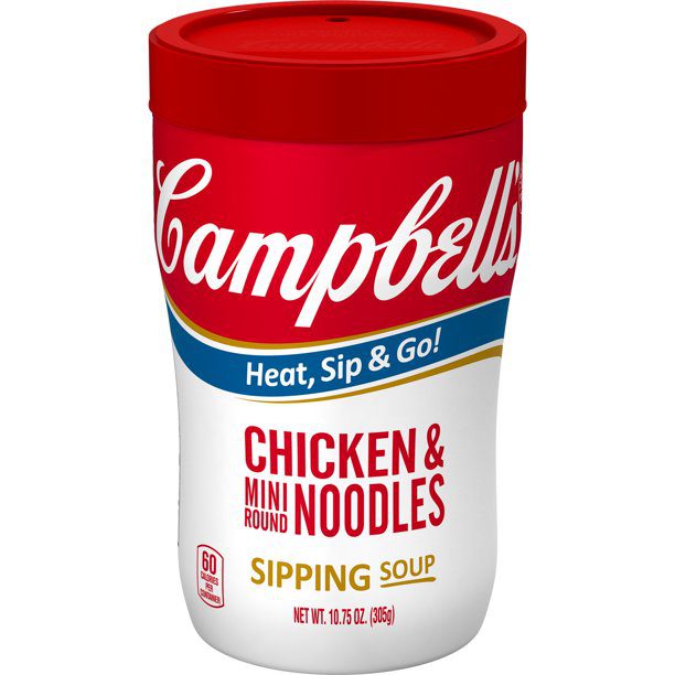 Campbell's Chicken & Mini Round Noodles Sipping Soup, 10.75 oz. Cup