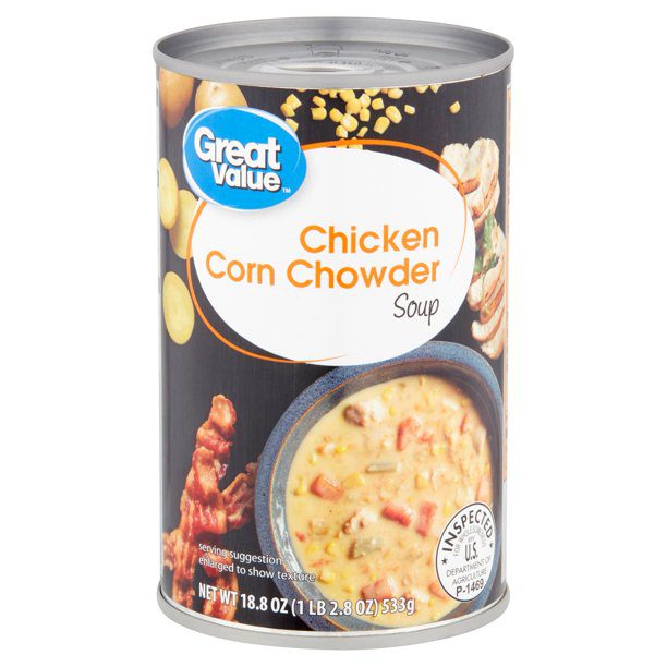 Great Value Chicken Corn Chowder Soup, 18.8 oz