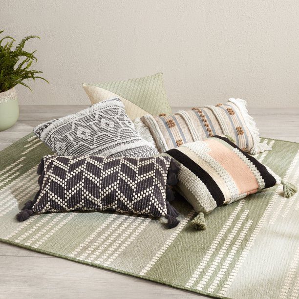 Better Homes & Gardens 20" x 20" Chunky Stripe Outdoor Pillow by Dave & Jenny Marrs