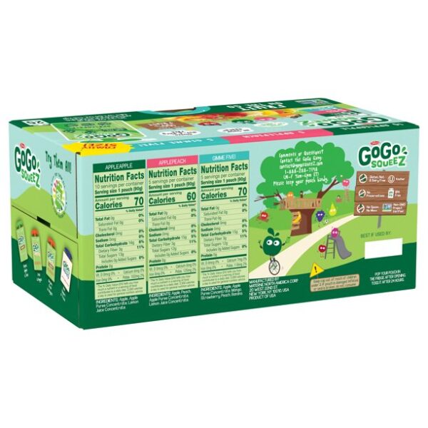 (20 Pack) GoGo Squeez Applesauce Pouch, Variety, 3.2 oz