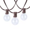 Better Homes & Gardens 20-Count Clear Glass Globe G40 Bulbs Outdoor String Lights