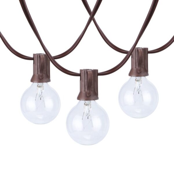 Better Homes & Gardens 20-Count Clear Glass Globe G40 Bulbs Outdoor String Lights