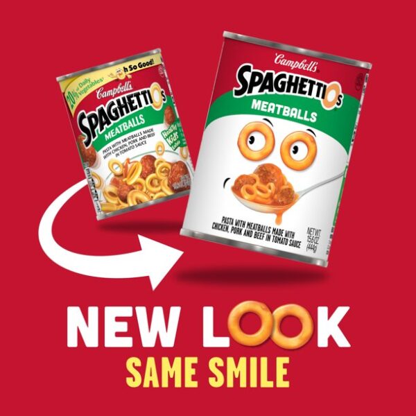 SpaghettiOs Canned Pasta with Meatballs, 15.6 OZ Can