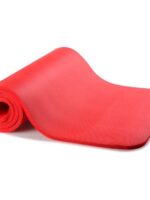 BalanceFrom All-Purpose 1/2-Inch High Density Foam Exercise Yoga Mat Anti-Tear with Carrying Strap, Red