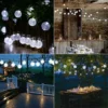 21ft 30LED Solar Fairy Lights Outdoor White Crystal Ball Lights for Home Fence Garden Yard Patio Decorations