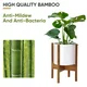 HomGarden Set of 3 Bamboo Plant Stand Set, Modern Adjustable Wooden Flower Pot Holder Brown