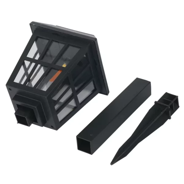 Mainstays Solar Powered Black Square Design LED Path Light, 5 Lumens
