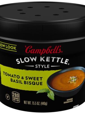 Campbell's Slow Kettle Style Tomato & Sweet Basil Bisque, 15.5 oz. Tub