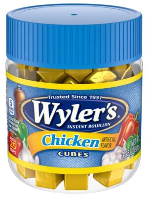 Wyler's Instant Bouillon Chicken Flavored Cubes, 3.25 oz Jar