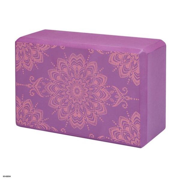 Evolve by Gaiam Printed Fashion Yoga Block, Made from Sturdy Foam, Pink