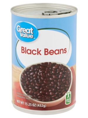 Great Value Black Beans, 15 oz Can