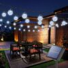 21ft 30LED Solar Fairy Lights Outdoor White Crystal Ball Lights for Home Fence Garden Yard Patio Decorations