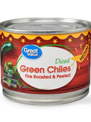 Great Value Medium Diced Green Chiles, 4 Oz