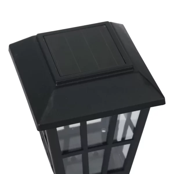 Mainstays Solar Powered Black Square Design LED Path Light, 5 Lumens