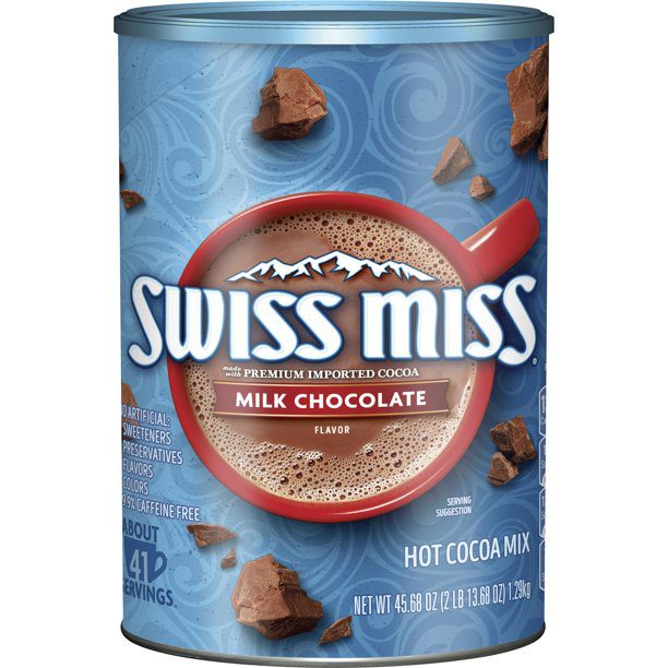 Swiss Miss Classics Milk Chocolate Hot Cocoa Mix Canister, 45.68 oz