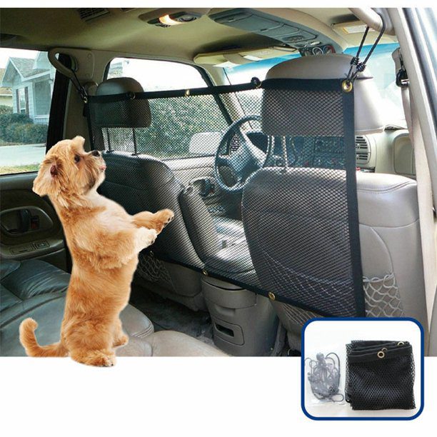 Ehfomius Dog Car Barrier Vehicle Pet Barrier Backseat Mesh Dog Car Divider Net with Adjusting Rope and Hook