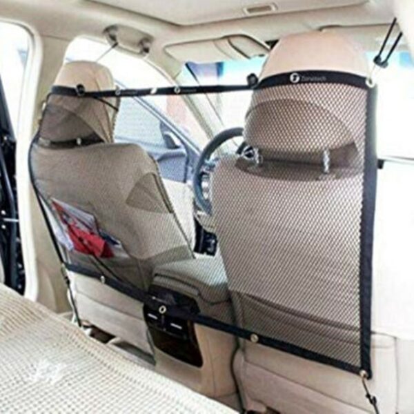 Ehfomius Dog Car Barrier Vehicle Pet Barrier Backseat Mesh Dog Car Divider Net with Adjusting Rope and Hook
