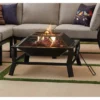 Mainstays Greyson 30” Square Wood Burning Fire Pit with Mesh Screen