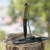 Ozark Trail 6 Piece Paracord Handle Camping Survival Tool Kit with 5" Fixed Knife, 4" Hatchet, 300-Lumen Flashlight and Fire Rod