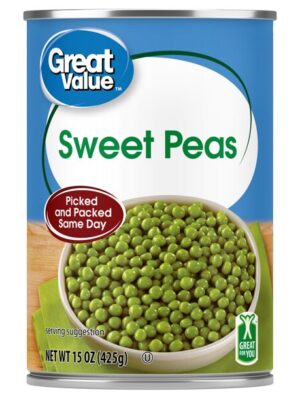 Great Value Canned Sweet Peas, 15 oz Can
