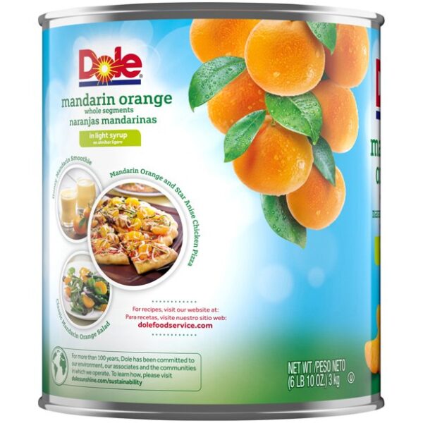 Dole Mandarin Oranges in Light Syrup, 106 oz Can