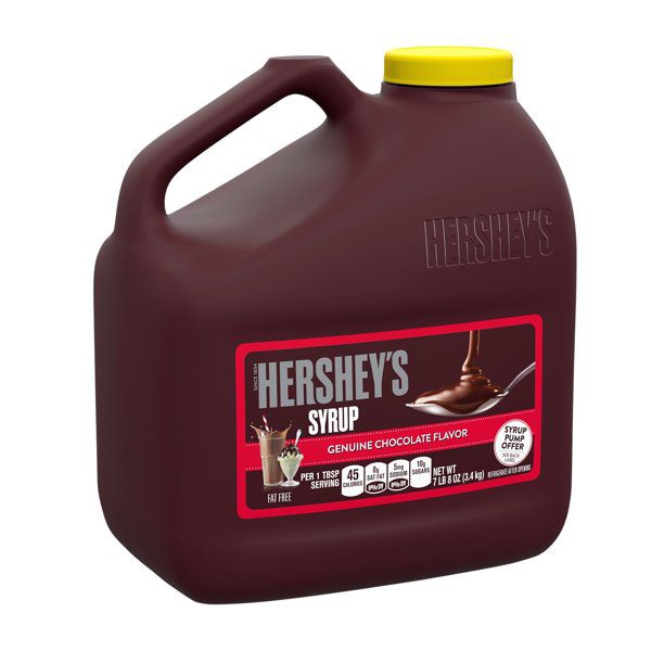 HERSHEY'S Chocolate Syrup, Baking, Gluten Free, Fat Free, Bulk, 7.5 lb, Bulk Jug