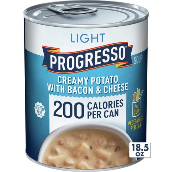 Progresso Light, Creamy Potato With Bacon and Cheese Soup, Gluten Free, 18.5 oz